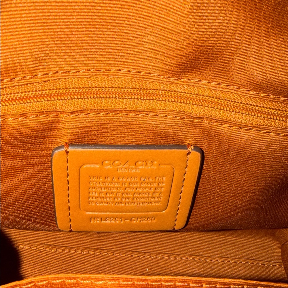 Coach Brown Signature Mini Satchel with Leather Trim - Picture 2 of 3